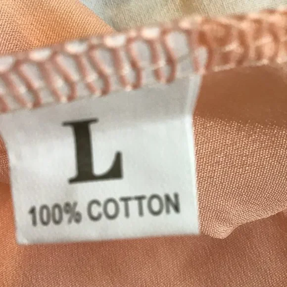 Eyelet Lace Peach Romper Dress with Cap Sleeves - Picture 9 of 10